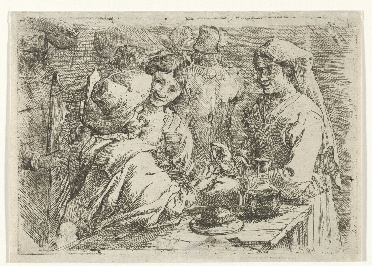 Jósnő egy vásárlóval alkotó: Jan van Ossenbeeck