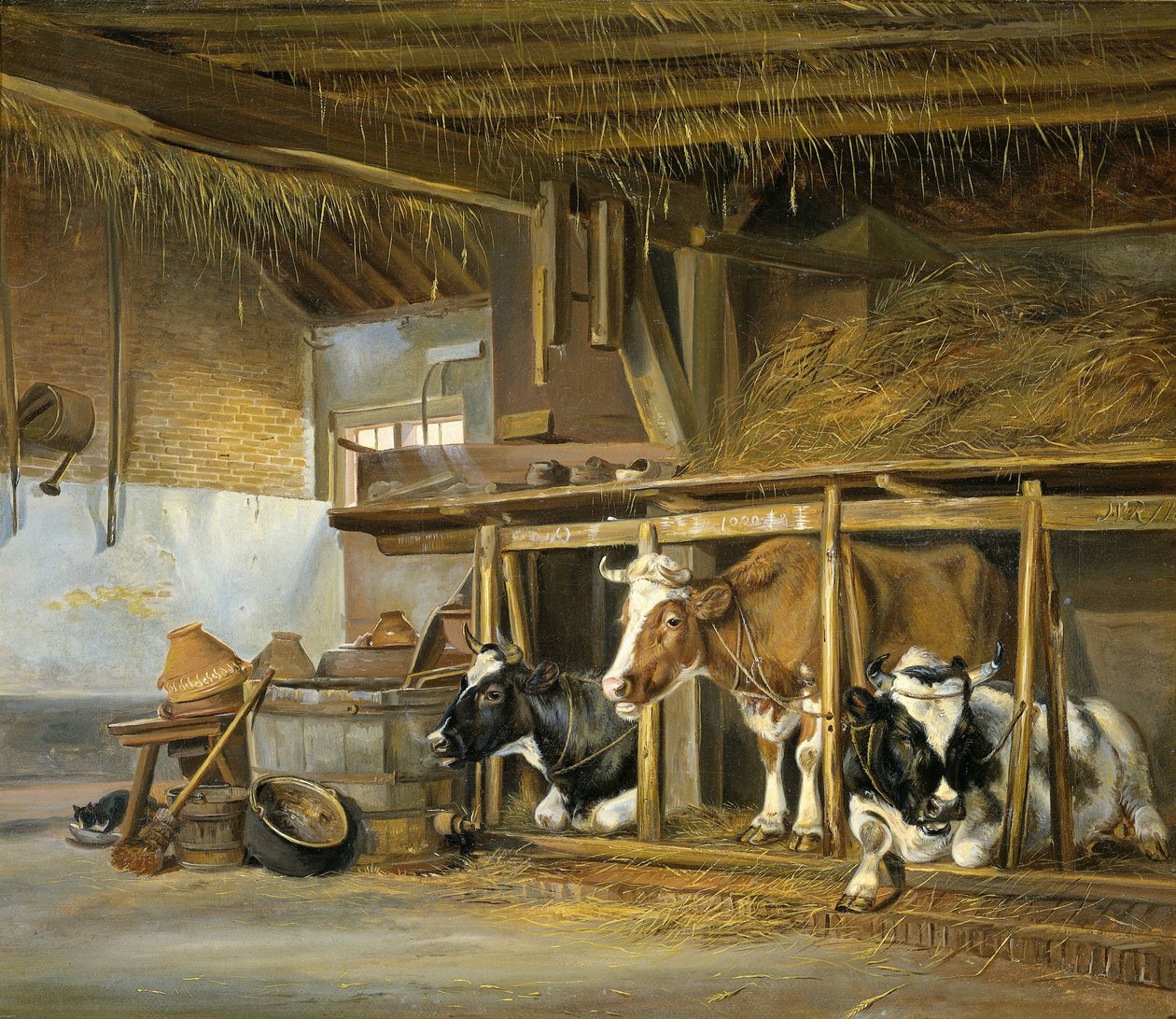 Tehenek az istállóban alkotó: Jan van Ravenswaay