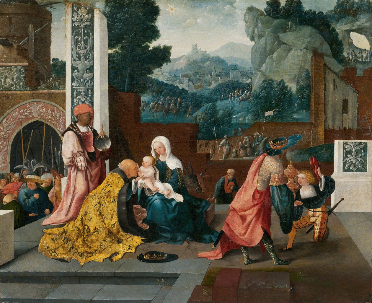 A mágusok imádása, c. 1519. alkotó: Jan van Scorel