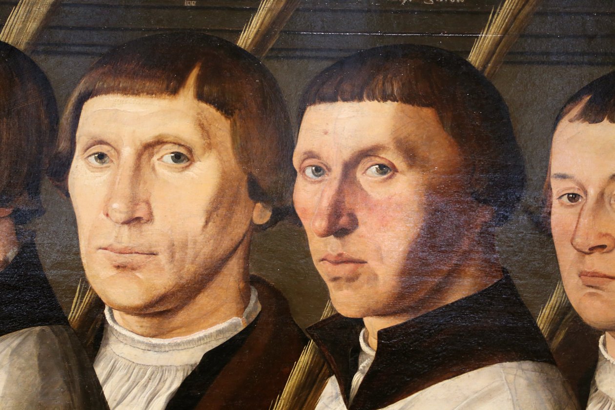 Groep A jeruzsálemi zarándokok portréja alkotó: Jan van Scorel
