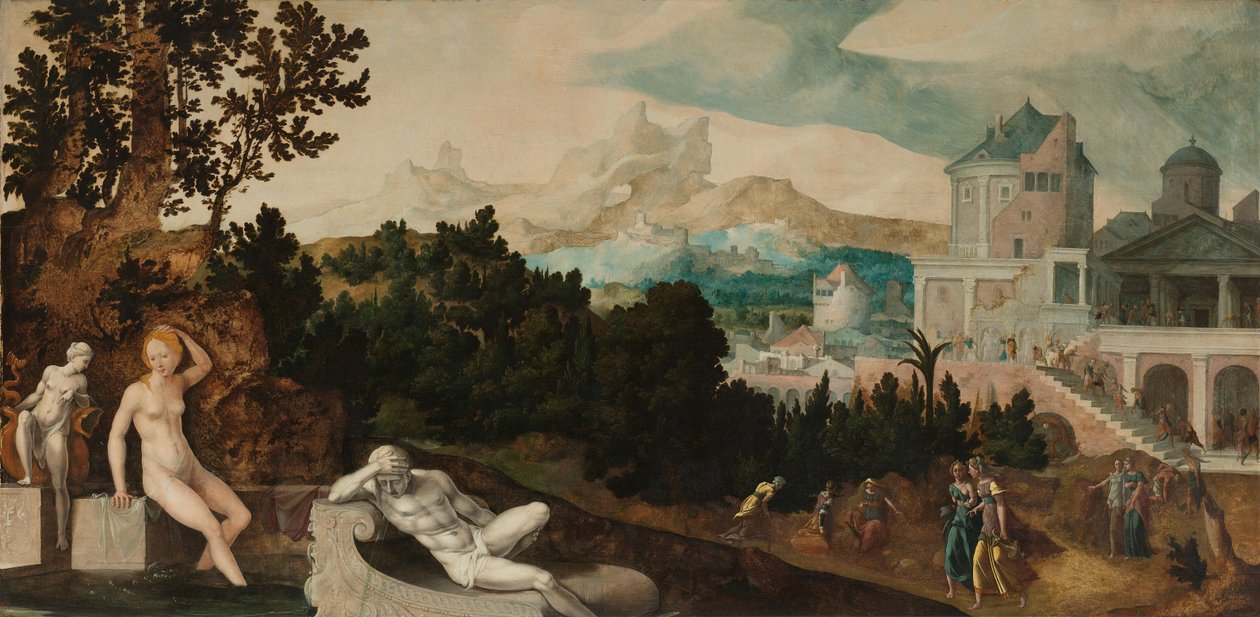 Táj Batsabával, c. 1540-45 alkotó: Jan van Scorel
