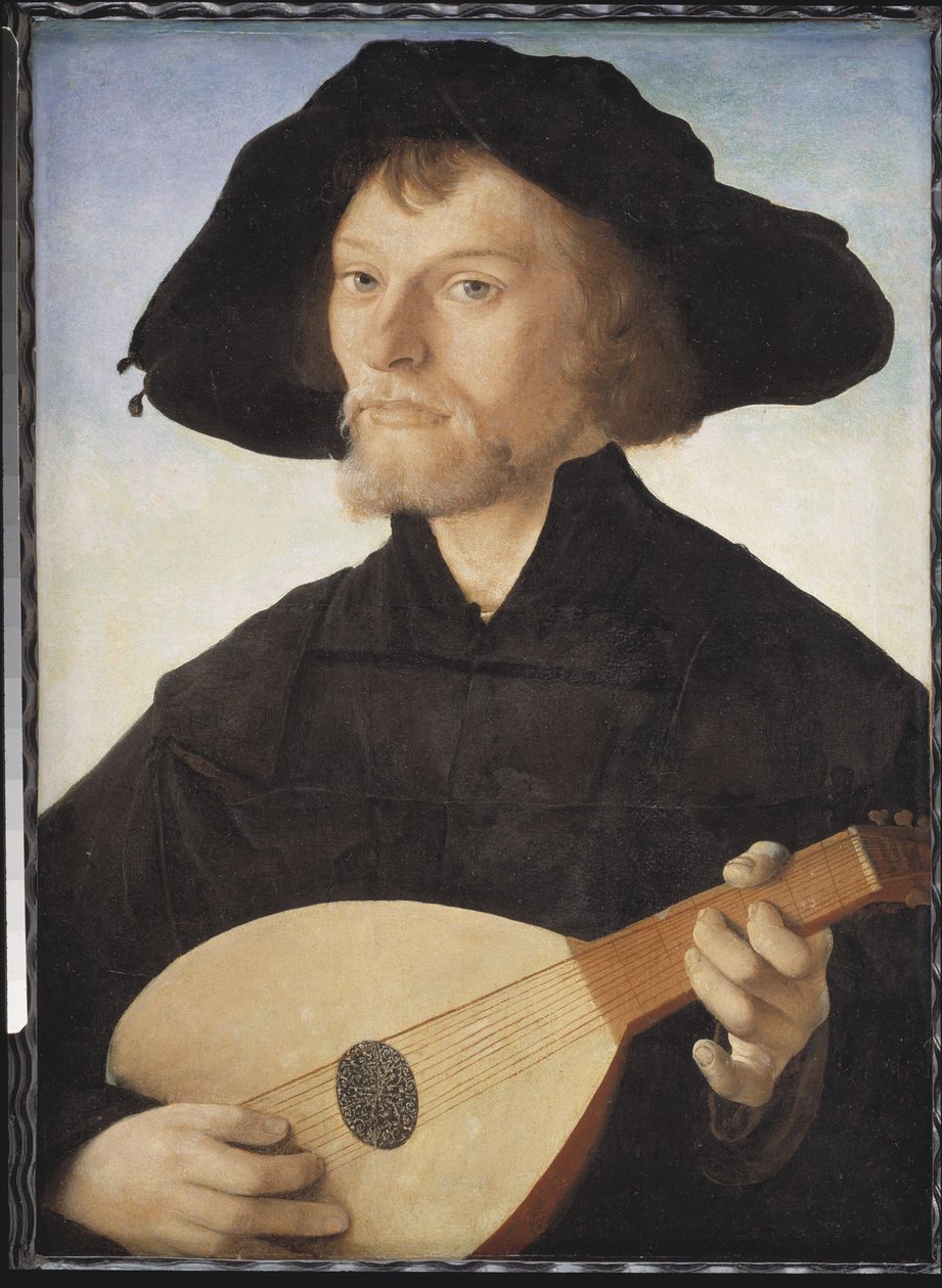 Egy lantos portréja alkotó: Jan van Scorel