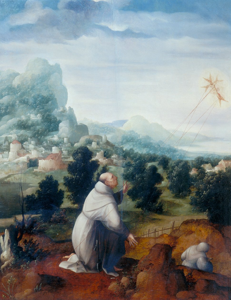 Assisi Szent Ferenc a stigmákat fogadja alkotó: Jan van Scorel