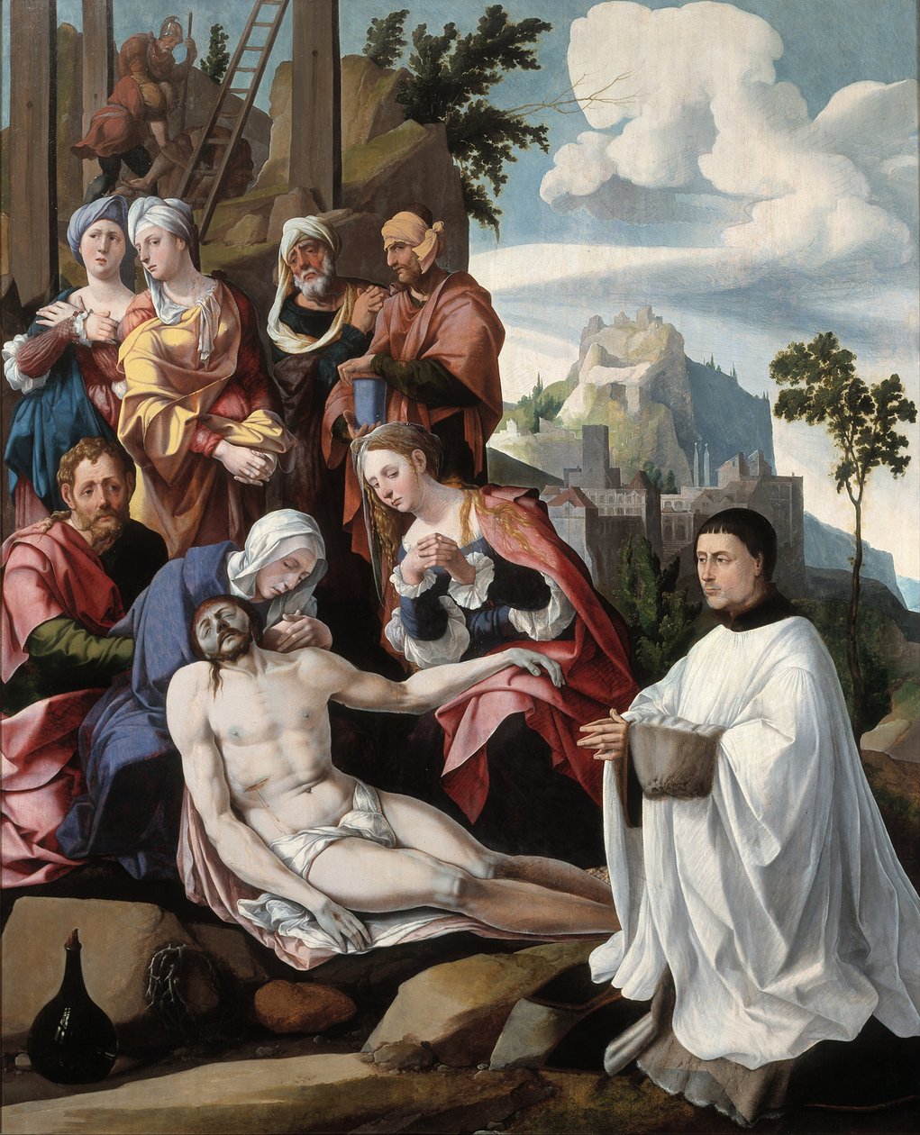 Siralom Krisztus felett adományozóval, 1535 körül alkotó: Jan van Scorel