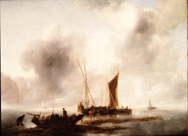 Halász, aki nyugodtan kirakod a fogást alkotó: Jan van de Capelle or Cappelle