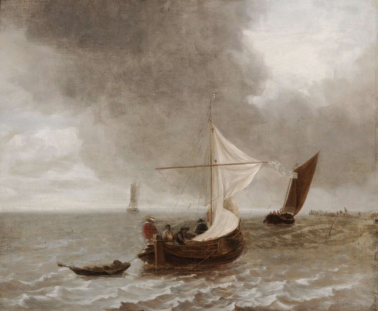 Vitorlások a szélben alkotó: Jan van de Cappelle