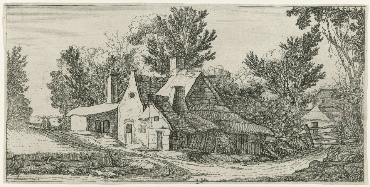 Táj farmokkal alkotó: Jan van de Velde (II) (manner of)