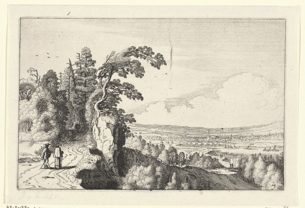 Kilátás egy völgyre Tájképek (sorozat címe) Amenissimae aliquot requculae (sorozat címe) alkotó: Jan van de Velde (II)