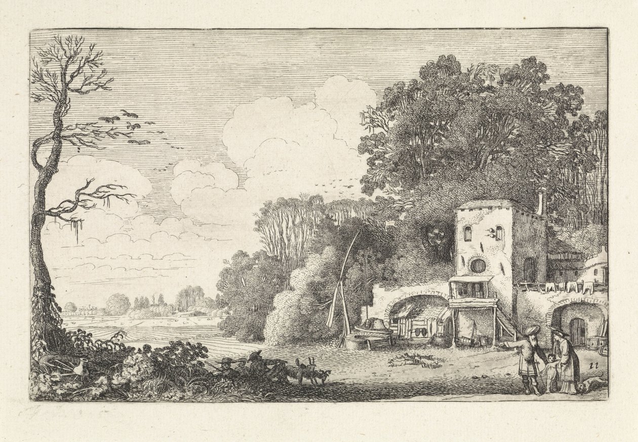 Táj Hágár és Izmael elbocsátásával Tájképek (sorozat címe) Amenissimae aliquot requculae (sorozat címe) alkotó: Jan van de Velde (II)