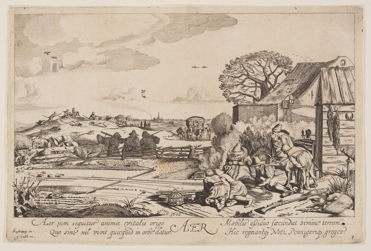 Levegő (Haarlem látképével), A négy elemből alkotó: Jan van de Velde II