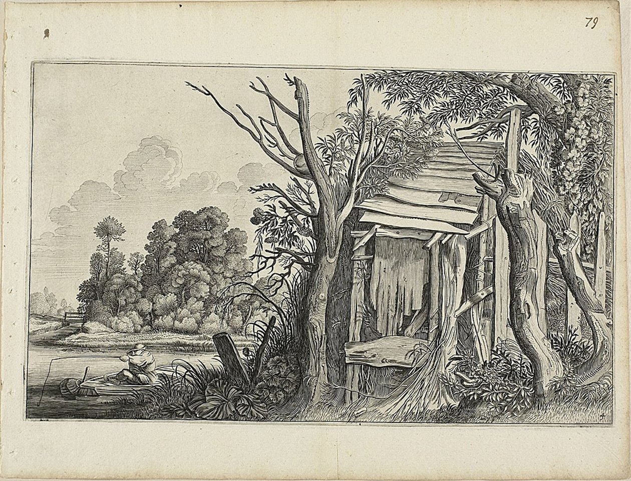 Leromlott kunyhó, 4. tábla a Landscapes-ból alkotó: Jan van de Velde II