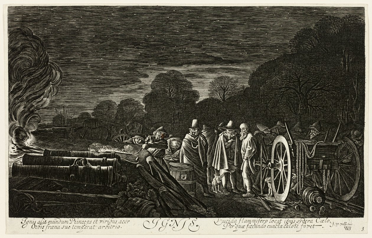 Tűz, négyes tányér A négy elemből alkotó: Jan van de Velde II