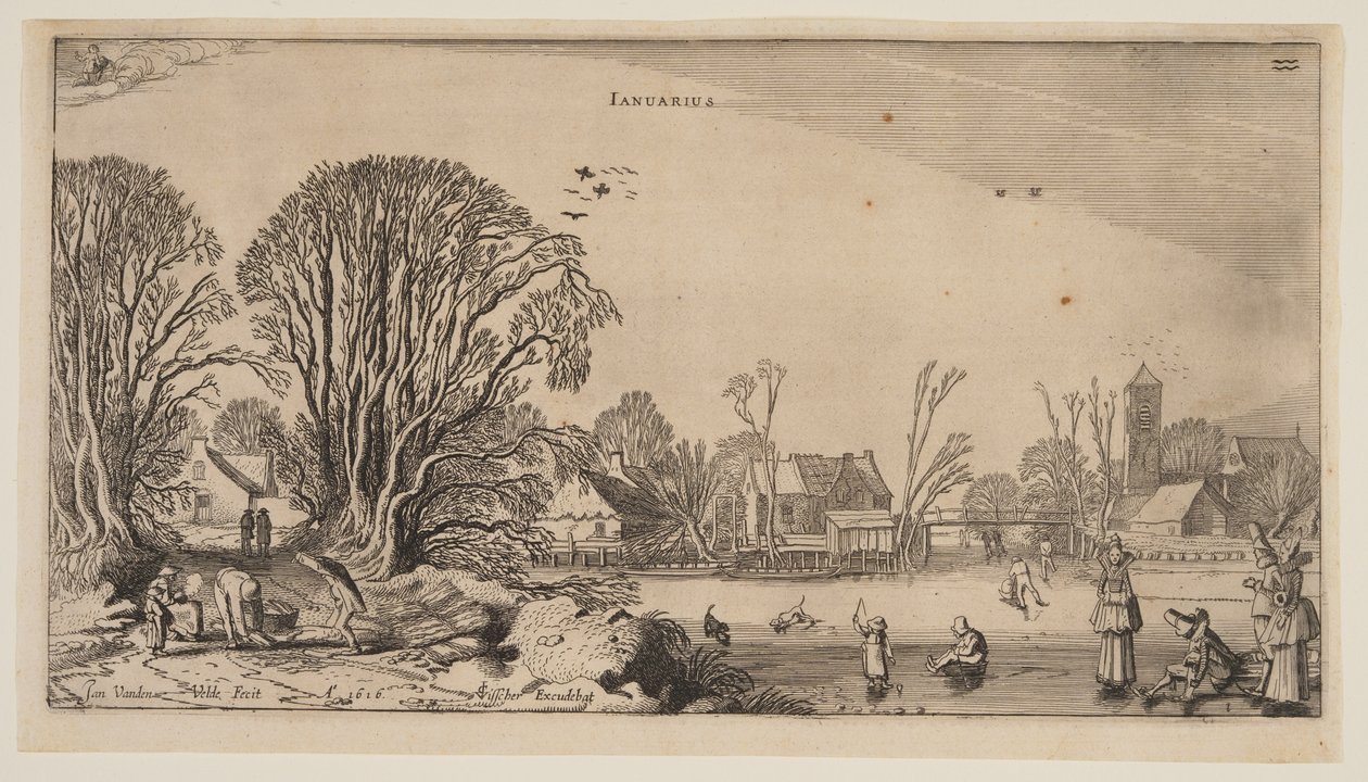 Január, az év tizenkét hónapjából alkotó: Jan van de Velde II