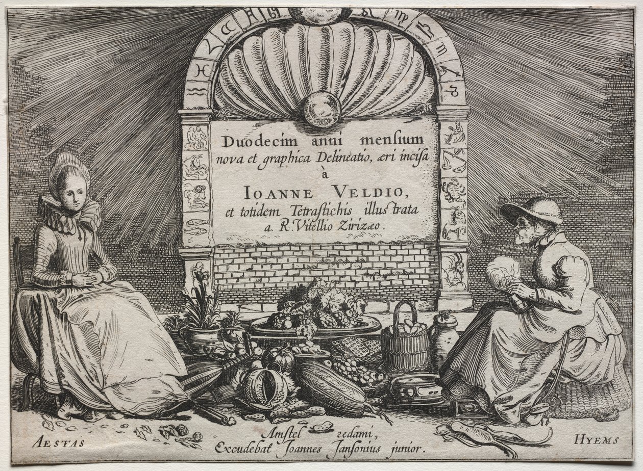 A tizenkét hónap: Címlap alkotó: Jan van de Velde II