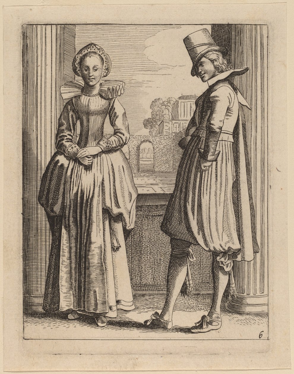 Két figura jelmezben alkotó: Jan van de Velde II