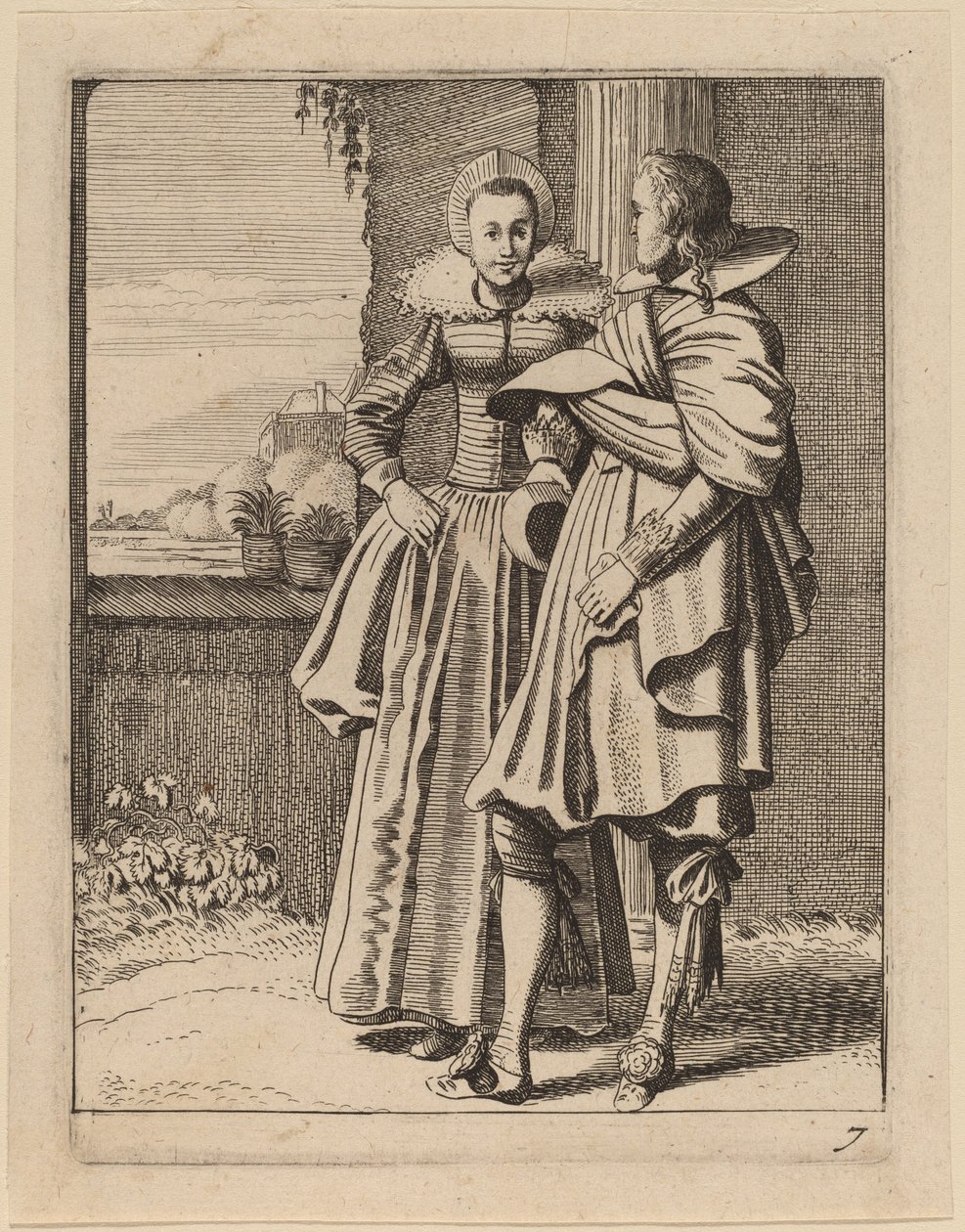 Két figura jelmezben alkotó: Jan van de Velde II