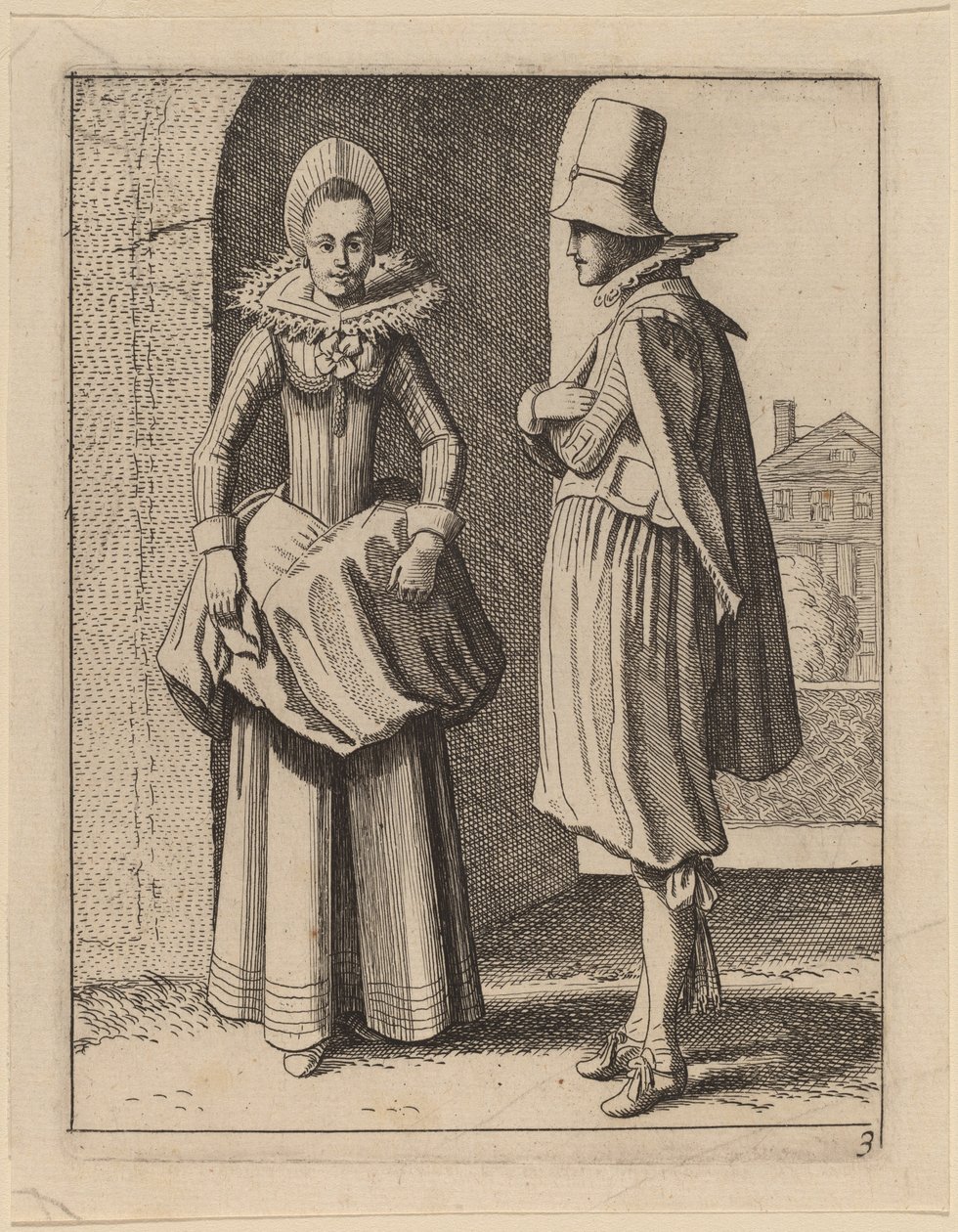 Két figura jelmezben alkotó: Jan van de Velde II