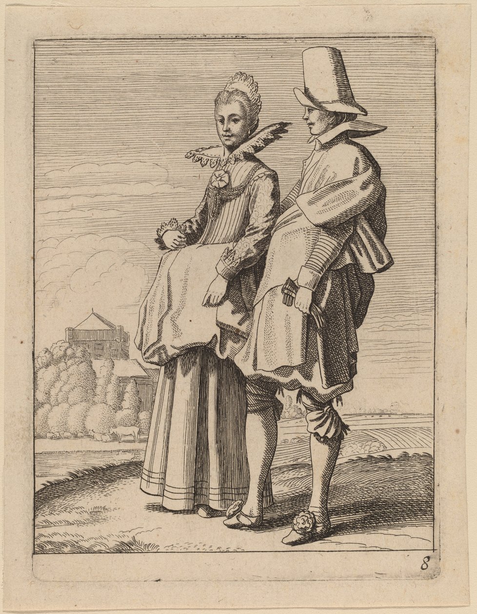 Két figura jelmezben alkotó: Jan van de Velde II