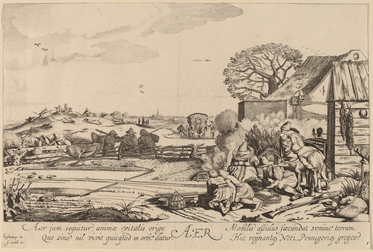 Levegő alkotó: Jan van de Velde II after Willem Buytewech