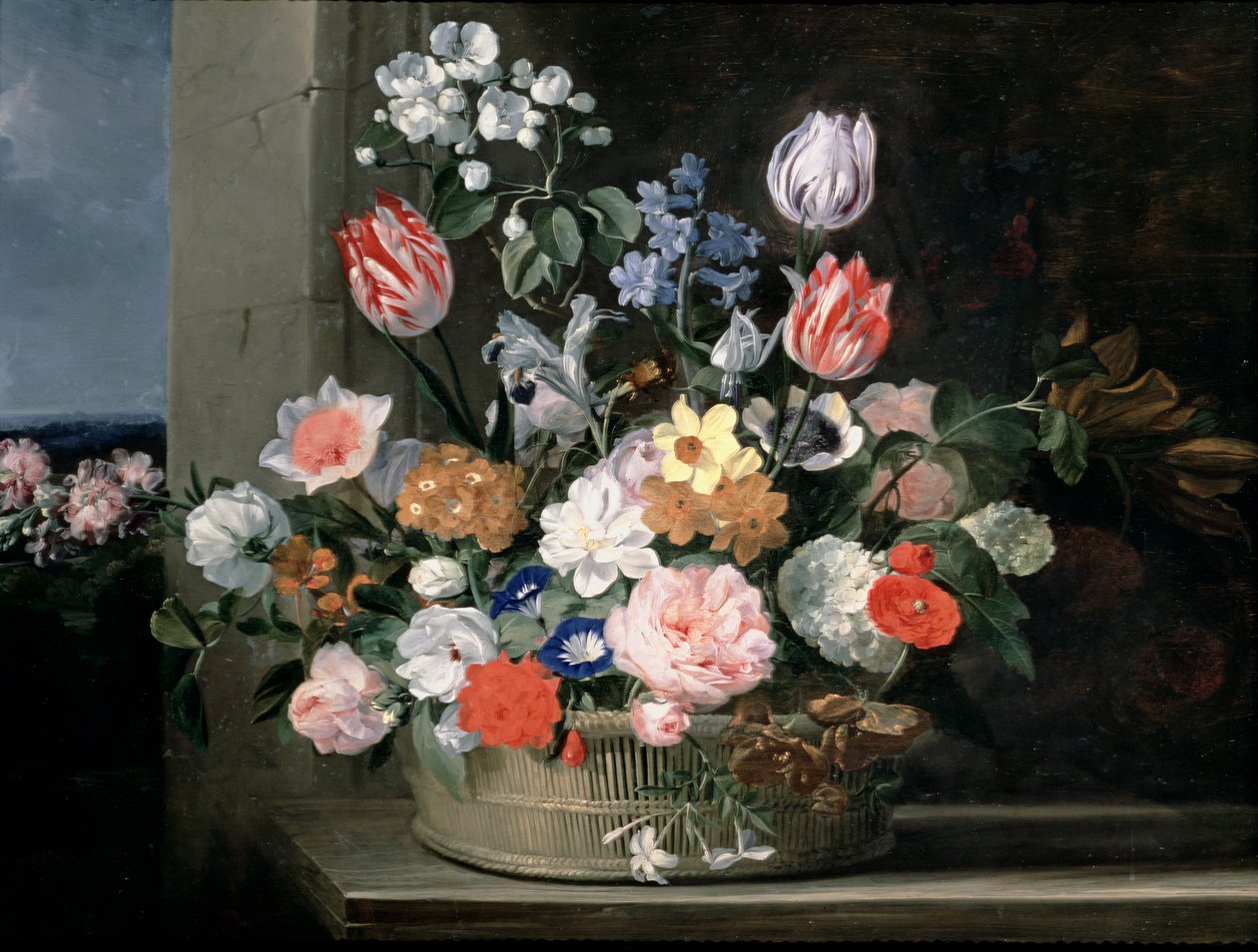 Virágok kosárban, 1650-56 alkotó: Jan van den Hecke