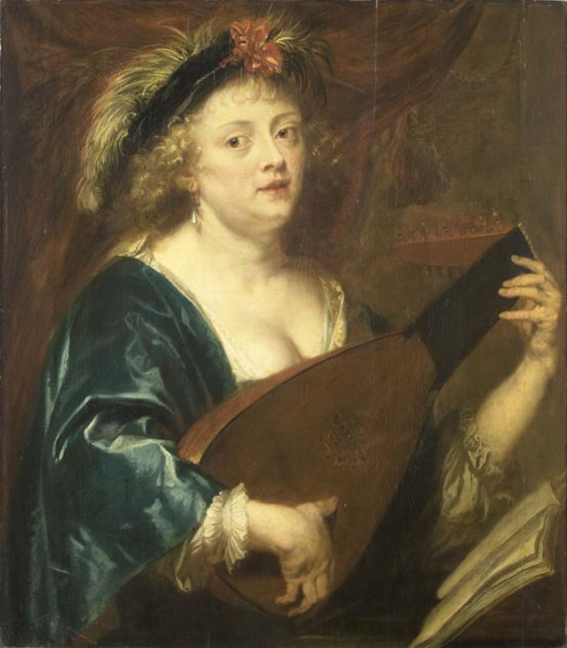 Franciául:  Femme jouant du luth. alkotó: Jan van den Hoecke