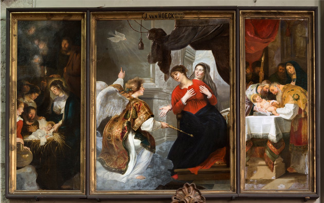 Plébániatemplom (Miasszonyunk plébániatemploma). Belső. festmény. alkotó: Jan van den Hoecke