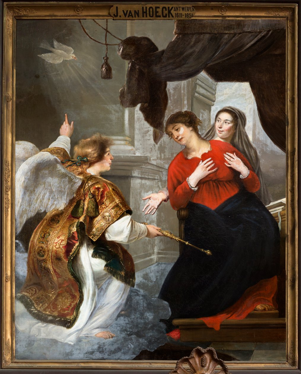 Plébániatemplom (Plébániatemplom Szűzanya). Belső. festmény. alkotó: Jan van den Hoecke