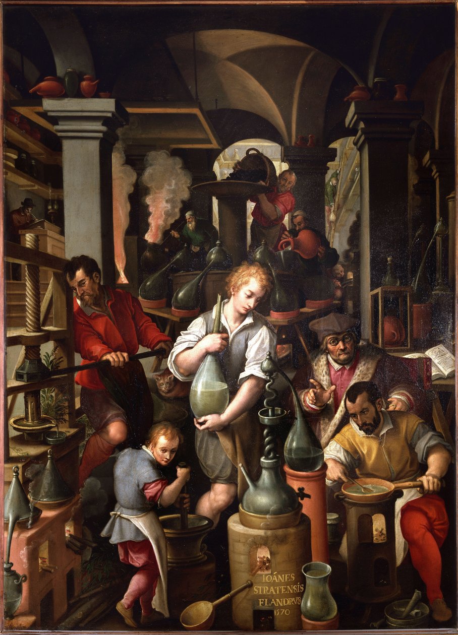 Az alkimista műhely alkotó: Jan van der Straet