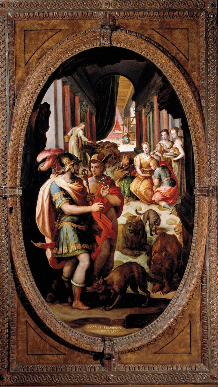 Ulysses, Merkúr és Circe. A disznóvá változott Ulysses társaival (Festészet alkotó: Jan van der Straet