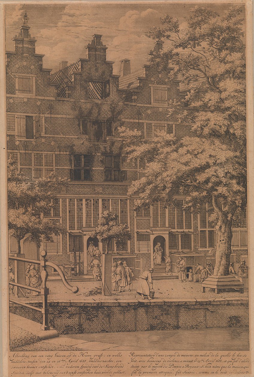 Tűzoltás a Heerengrachton (1683. április 25–26.) alkotó: Jan van der Heyden