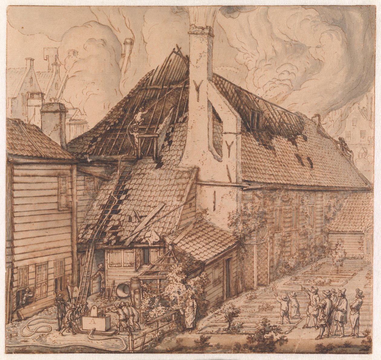 Tűz a „De Bruynvis” szappanfőzdében alkotó: Jan van der Heyden