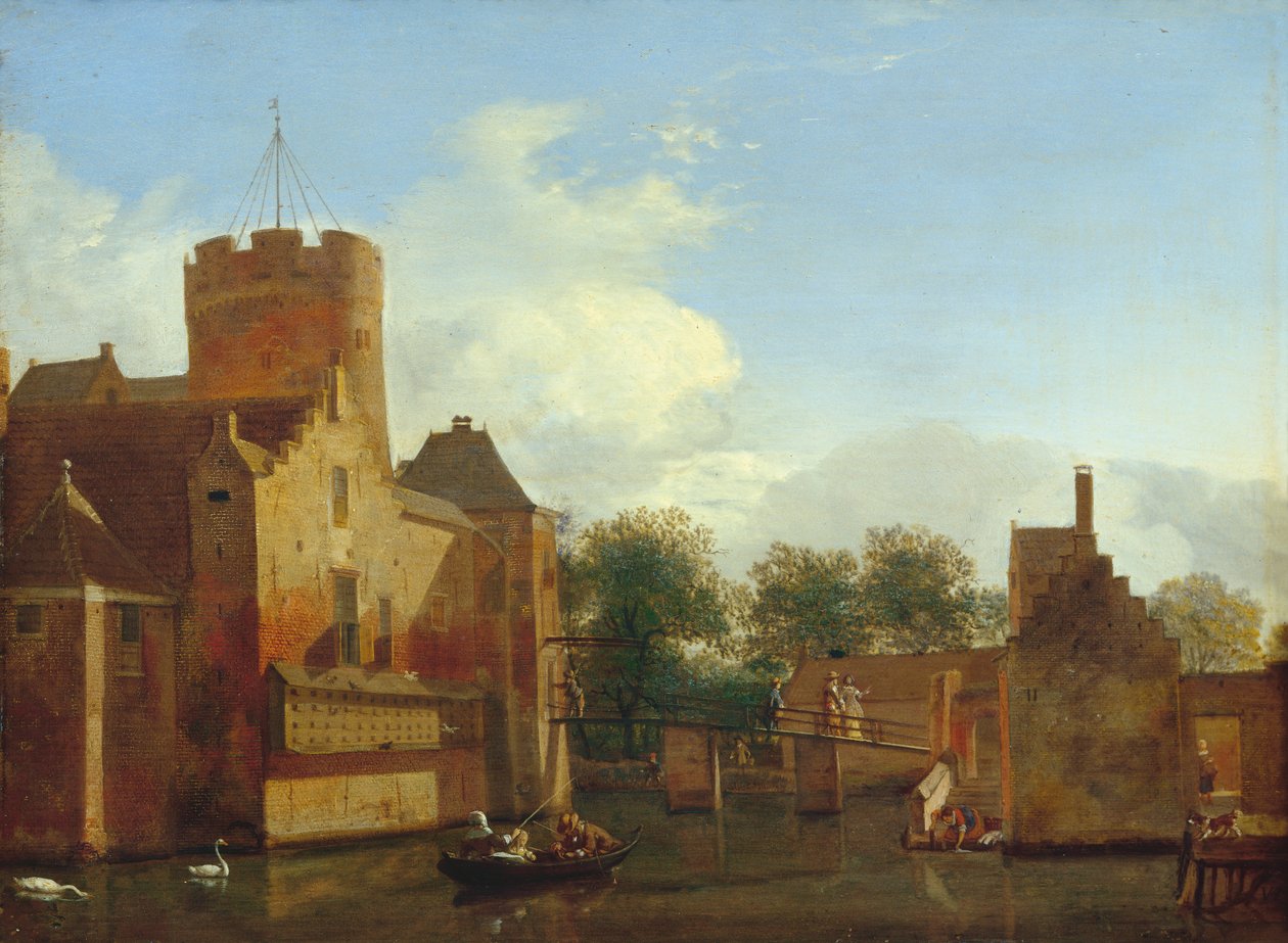 Loenerslot kastély Hollandiában, 1665-70 körül (olaj, tölgy) alkotó: Jan van der Heyden