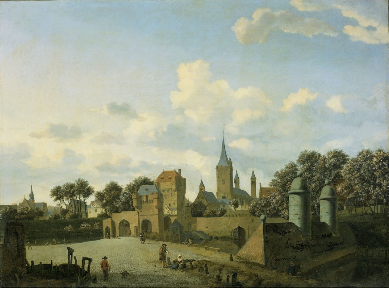 A kölni Szent Severin-templom képzeletbeli környezetben alkotó: Jan van der Heyden