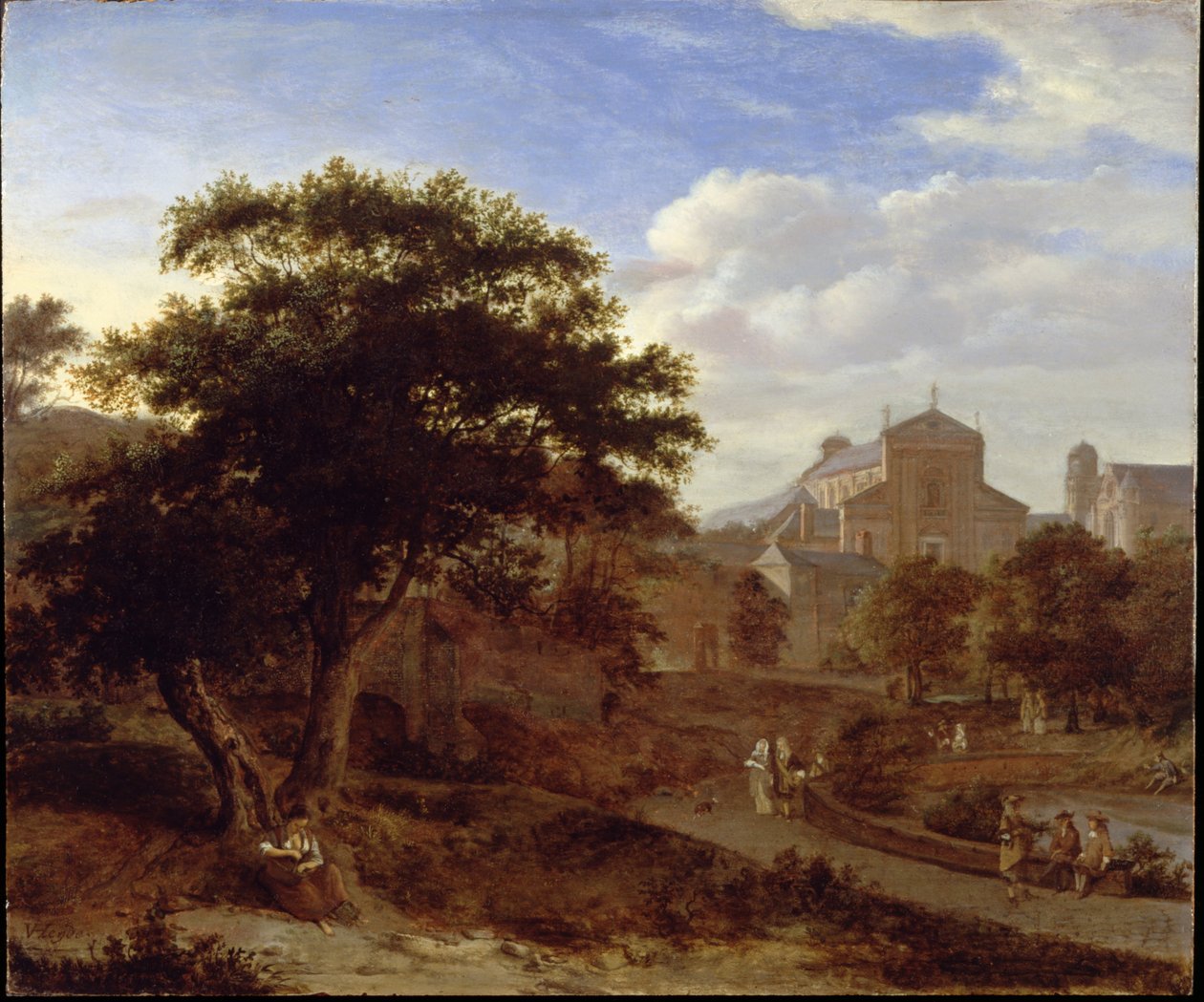 Két templom és egy városfal alkotó: Jan van der Heyden