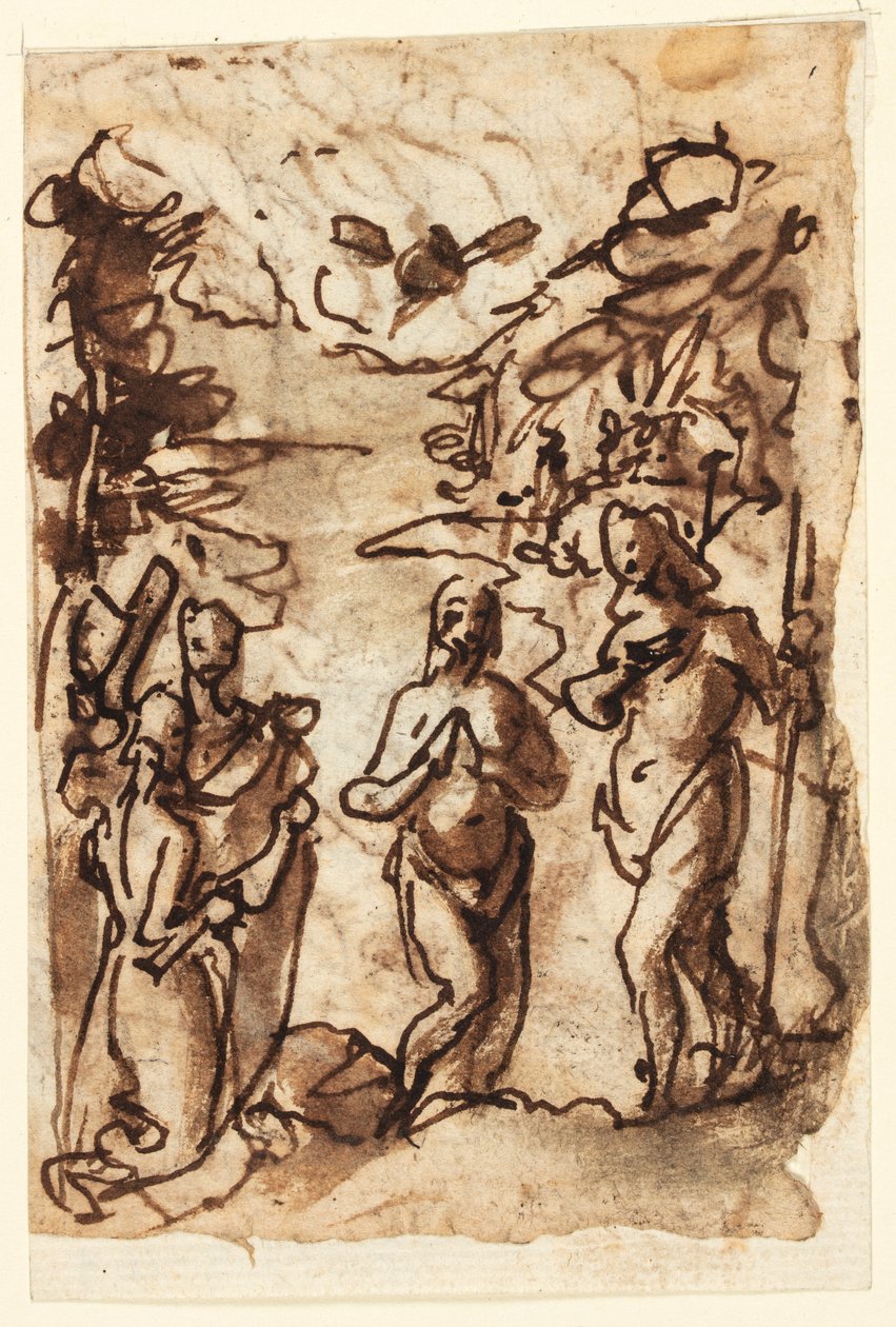 Krisztus keresztsége és Pieta alkotó: Jan van der Straet, called Stradanus