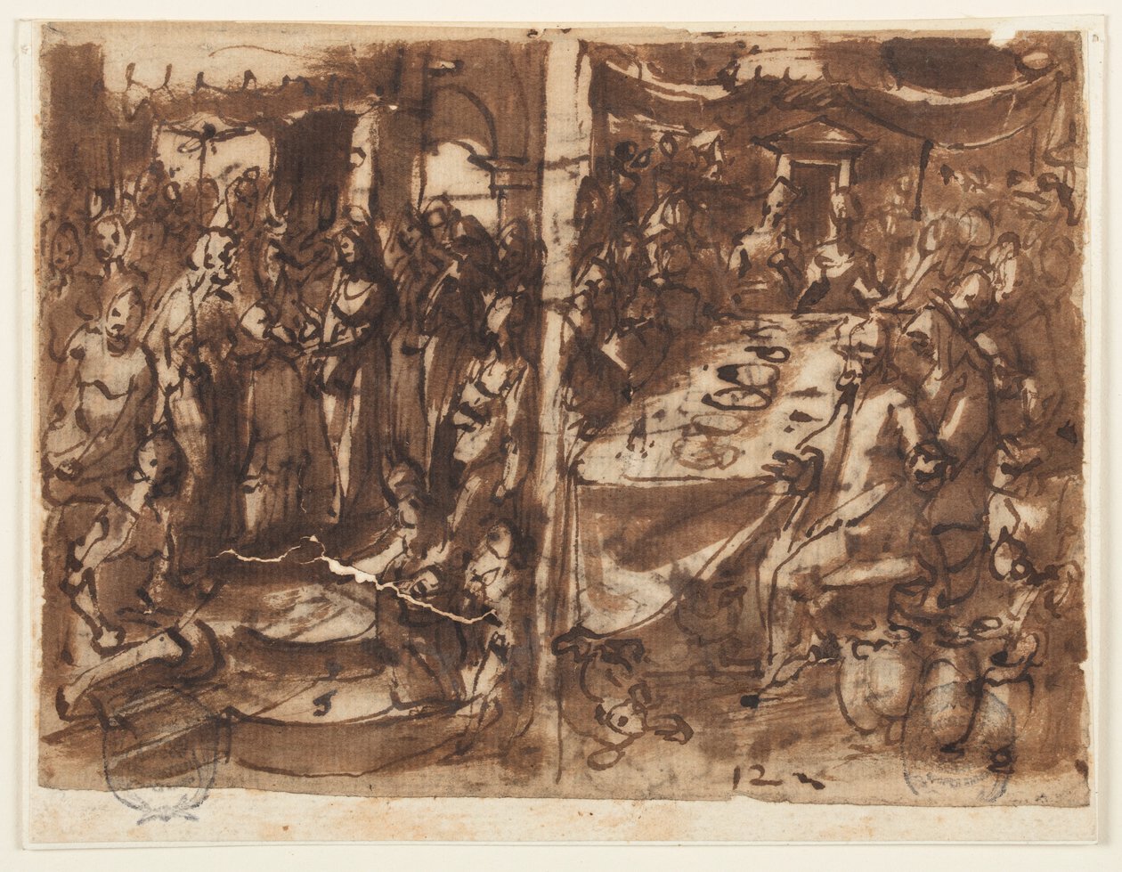 Recto: Szűzanya házassága alkotó: Jan van der Straet, called Stradanus