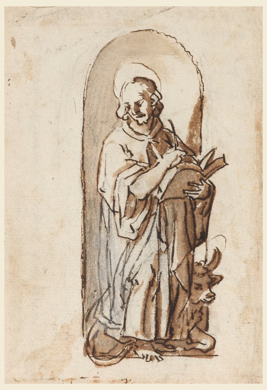 Szent Lukács egy fülkében alkotó: Jan van der Straet, called Stradanus