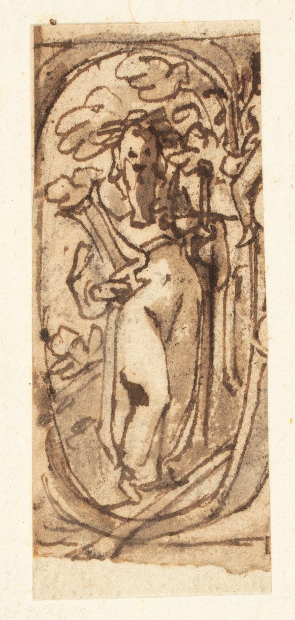 Vázlatfüzet oldal Homérosszal alkotó: Jan van der Straet, called Stradanus