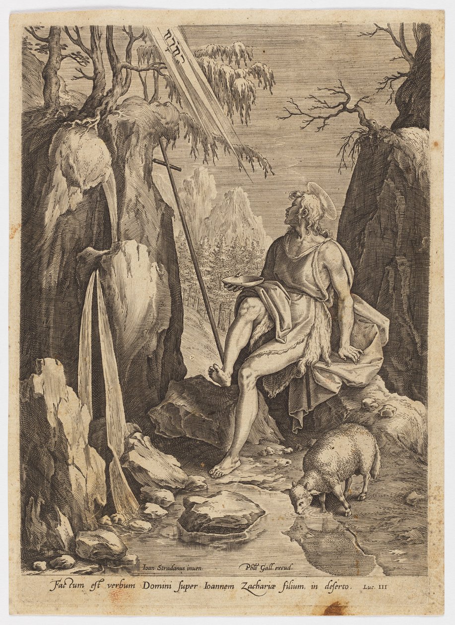 Keresztelő Szent János a pusztában alkotó: Jan van der Straet, called Stradanus