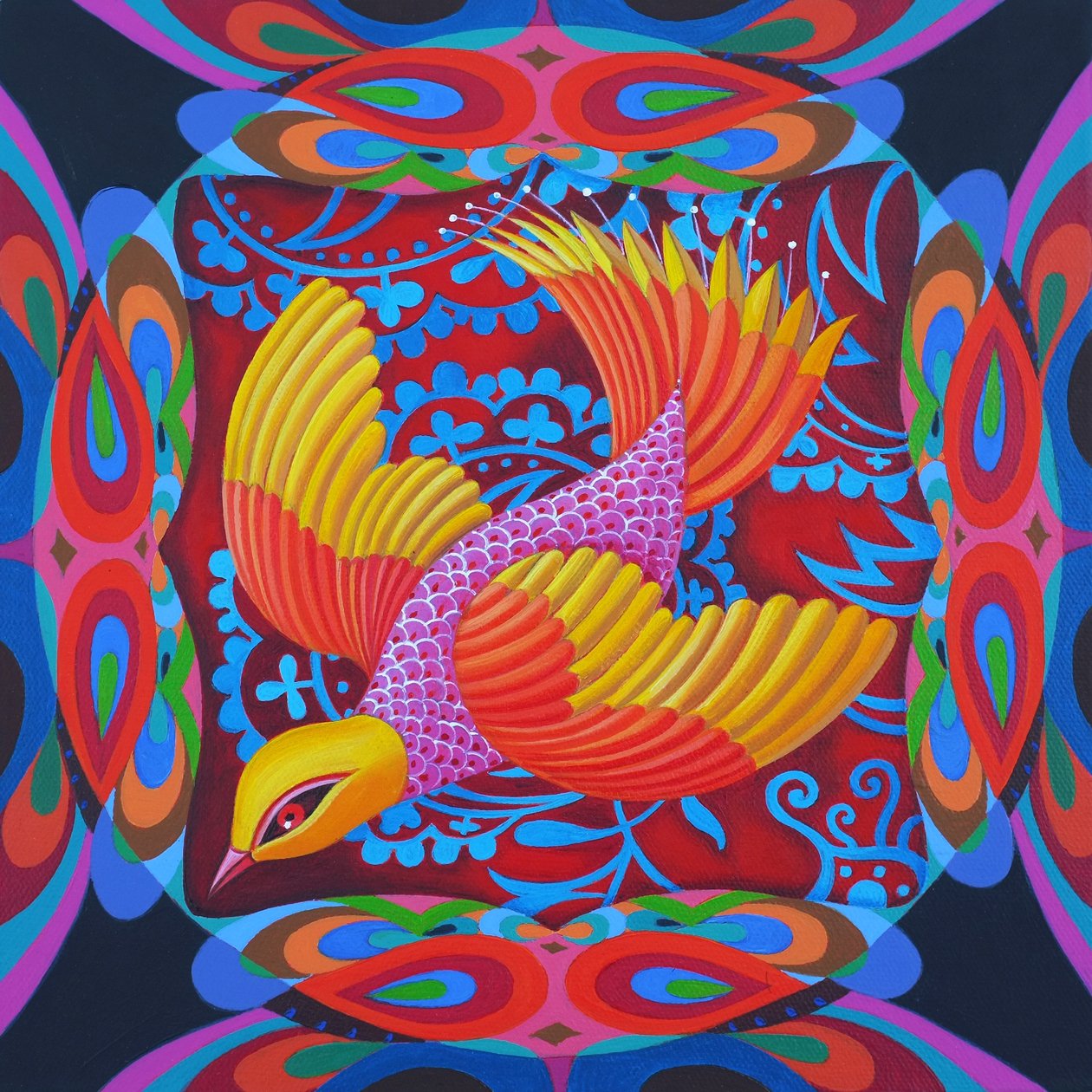 Tüzesfarkú repülő, 2012, alkotó: Jane Tattersfield