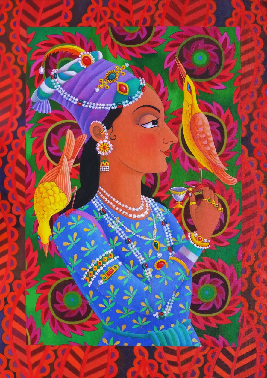 Maharani két madárral, 2012, alkotó: Jane Tattersfield