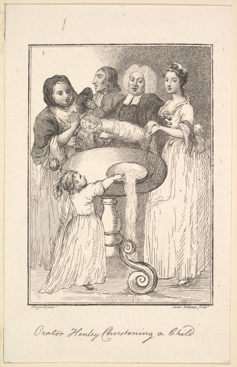 Henley szónok gyermeket keresztel, 1794. alkotó: Jane Ireland