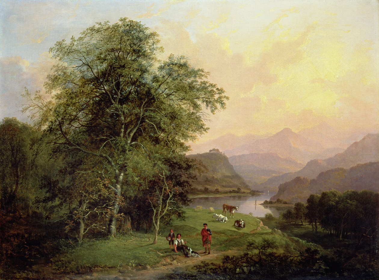 Egy Highland Lochside, 1847 alkotó: Jane Nasmyth