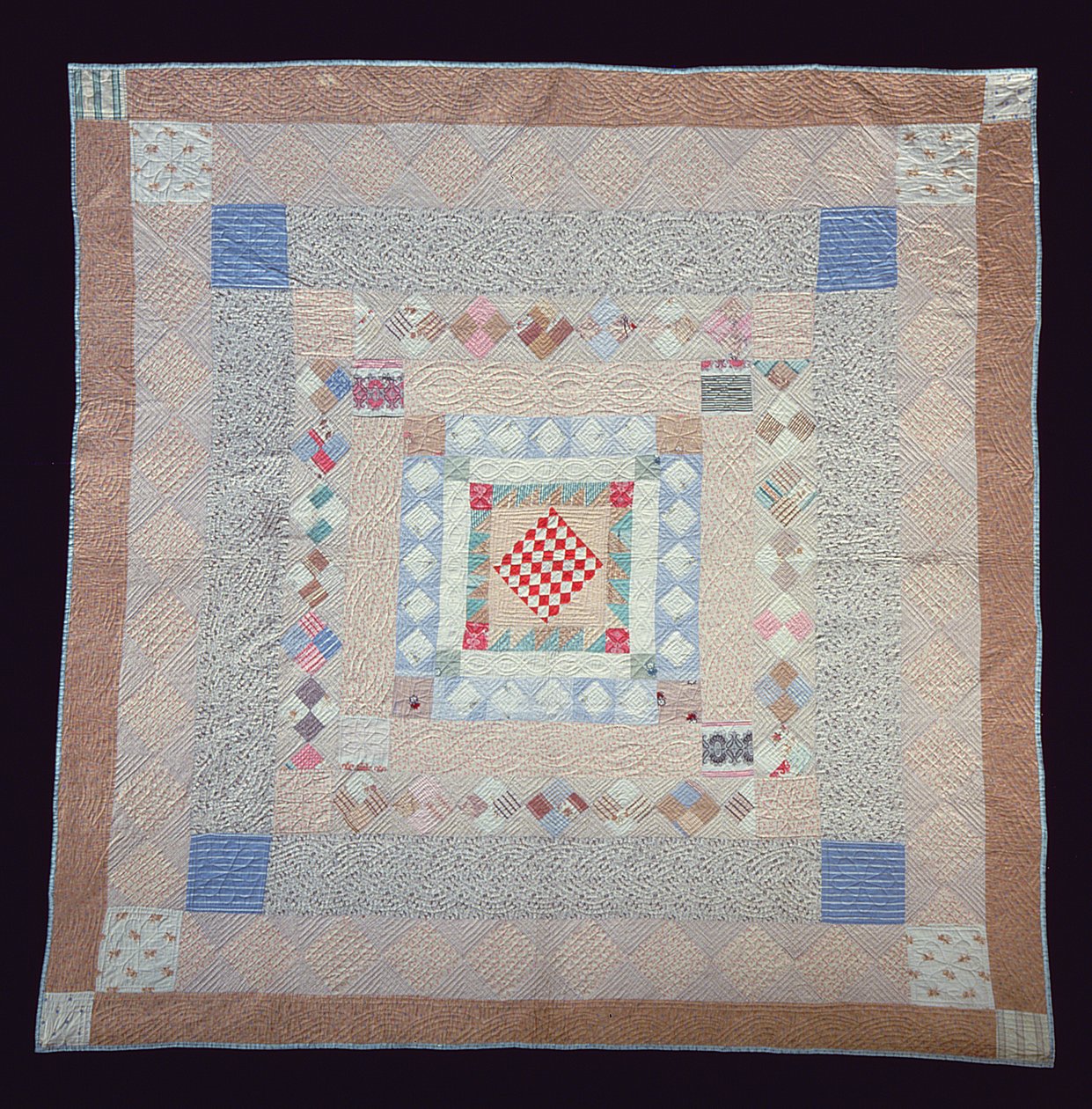 Patchwork paplan, 1860 körül (textil) alkotó: Jane Pizar