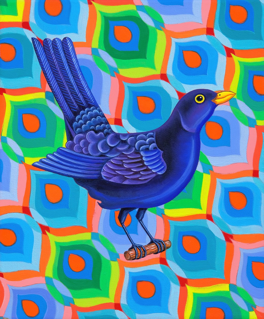 Blackbird, 2023 (olaj, vászon) alkotó: Jane Tattersfield