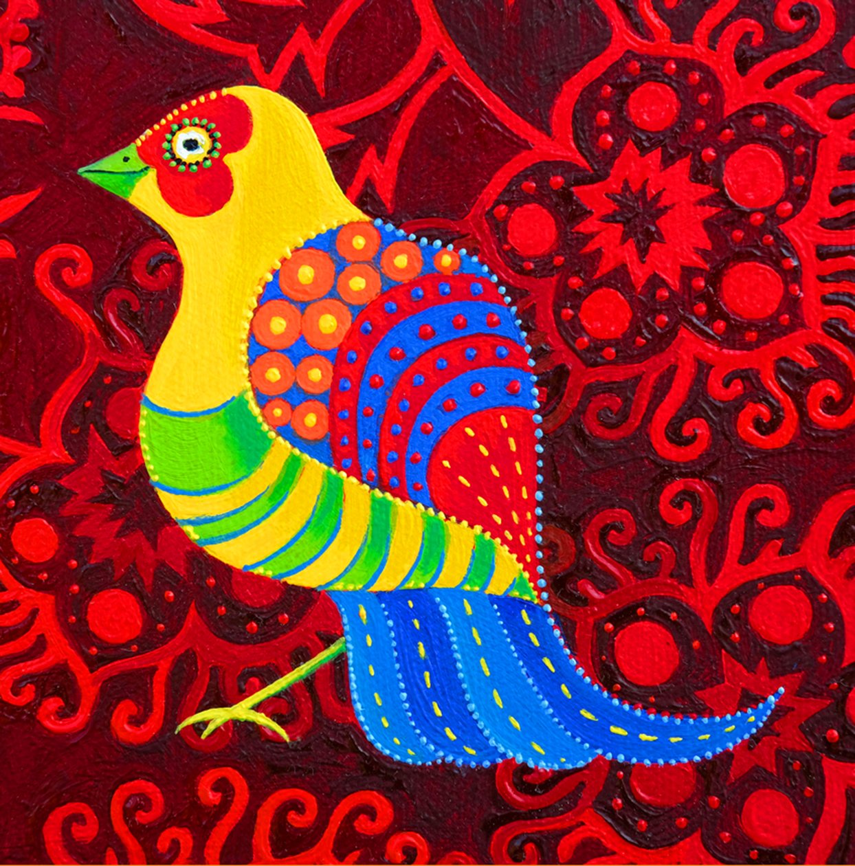 Kékfarkú madár, 2019 alkotó: Jane Tattersfield