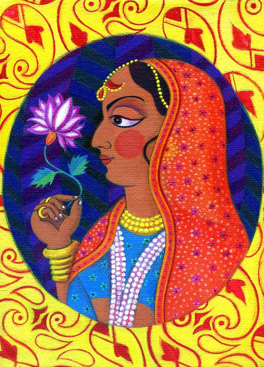 Maharani fehér és rózsaszín virággal, 2011, alkotó: Jane Tattersfield