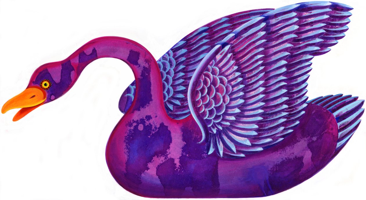 Swan, 1996, (tinta és gouache) alkotó: Jane Tattersfield