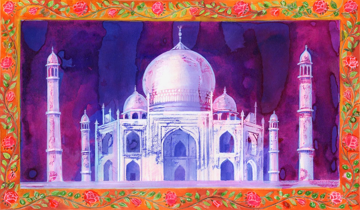 Taj Mahal, 1998, (tinta és gouache) alkotó: Jane Tattersfield