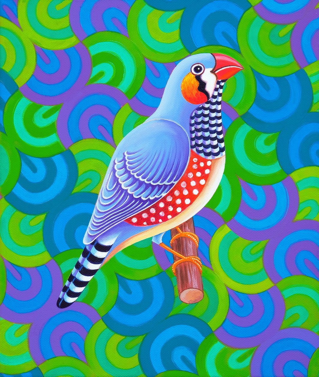 Zebrapinty, 2023 (olaj, vászon) alkotó: Jane Tattersfield
